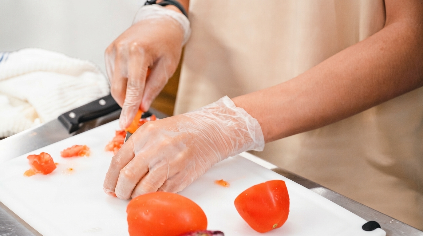 Air Force personnel participating in a 'Cooking for Readiness' class, learning healthy food preparation techniques and knife skills from an instructor.