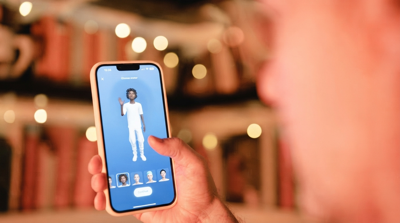Abstract representation of an AI companion offering emotional support through a digital interface, emphasizing a secure and personalized user experience.