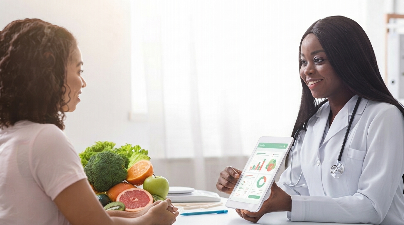 A person making healthy lifestyle choices, including eating nutritious food and exercising outdoors, to prevent cardiovascular disease.