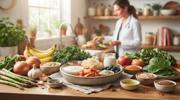Editorial illustration for Gastroenterologist-Backed Foods for a Healthier Gut: What to Eat and What to Ease Up On