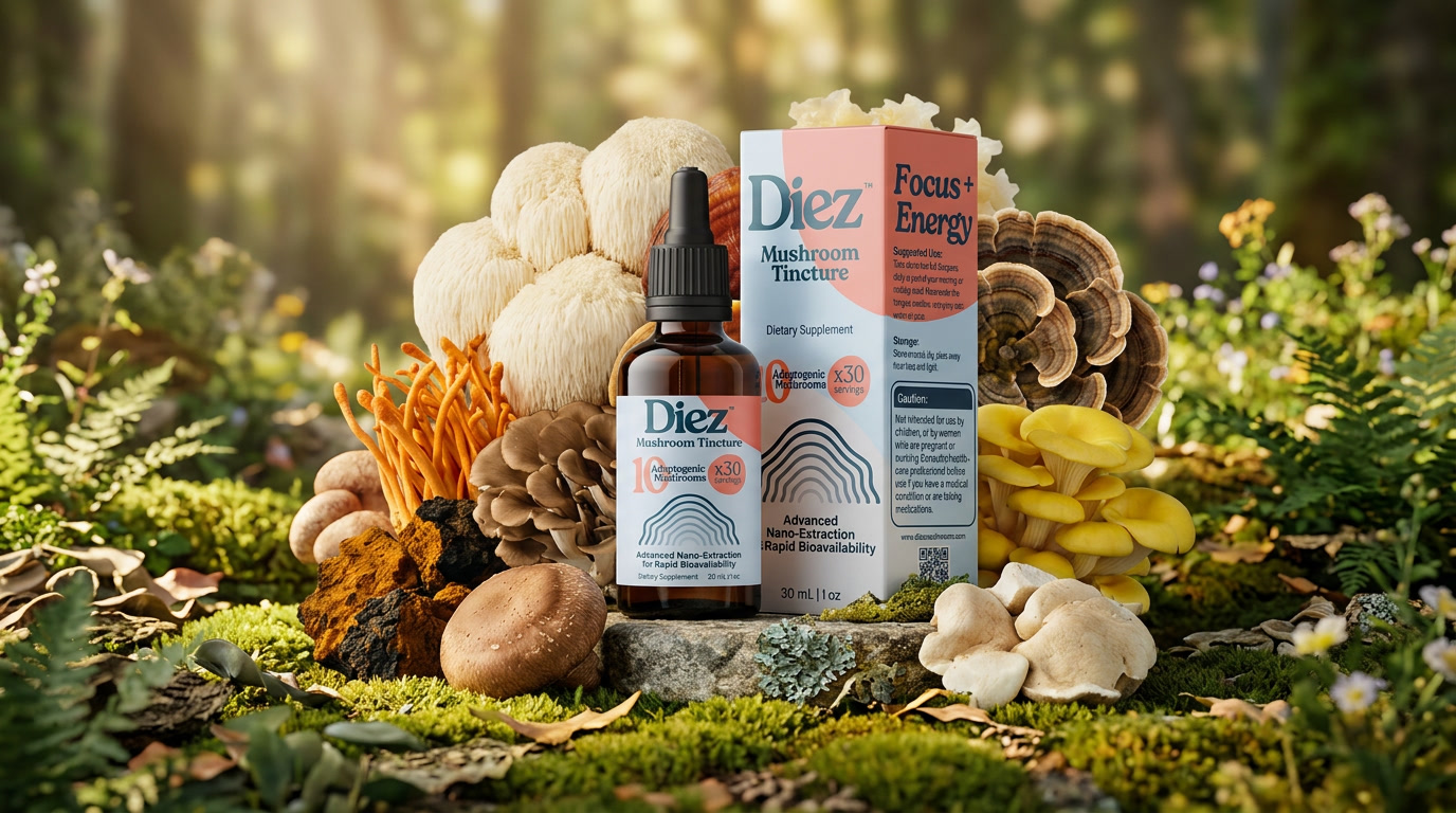 How DIEZ Mushrooms' 10-Mushroom Adaptogenic Tincture Actually Works for Daily Focus