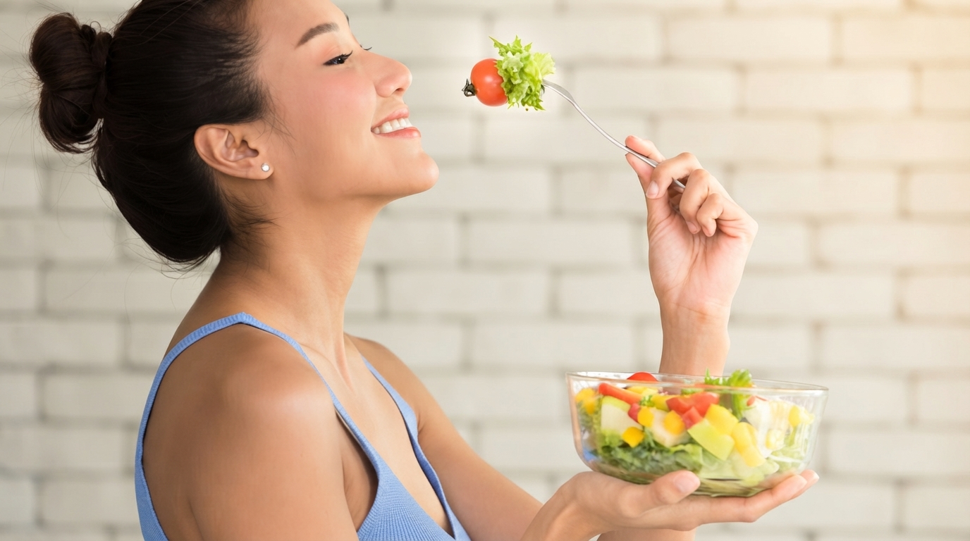 Editorial illustration for How Mindful Eating Physiologically Enhances Digestion and Nutrient Absorption