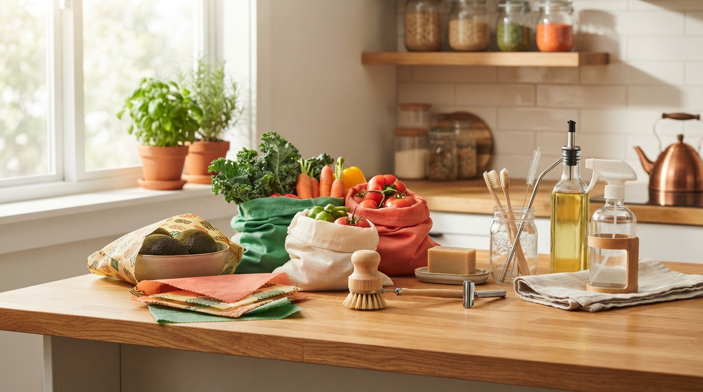 Editorial illustration for Which Sustainable Kitchen Swaps Are Worth It? A Practical Comparison